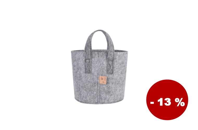 Dirt Bag Grey textilní květináč 12l - 45 Kč