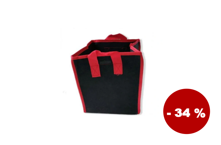 VF čtvercový textilní květináč s uchy, 7L - 59 Kč