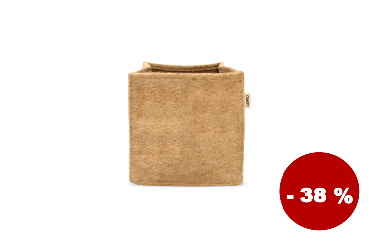 UGro Jute Square Reinforced - Textilní jutový květináč hranatý Objem: 8L - 20x20x20cm - 89 Kč