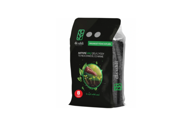 Biochar aktivní uhlí do půdy, hrubé Objem: 8l - 199 Kč