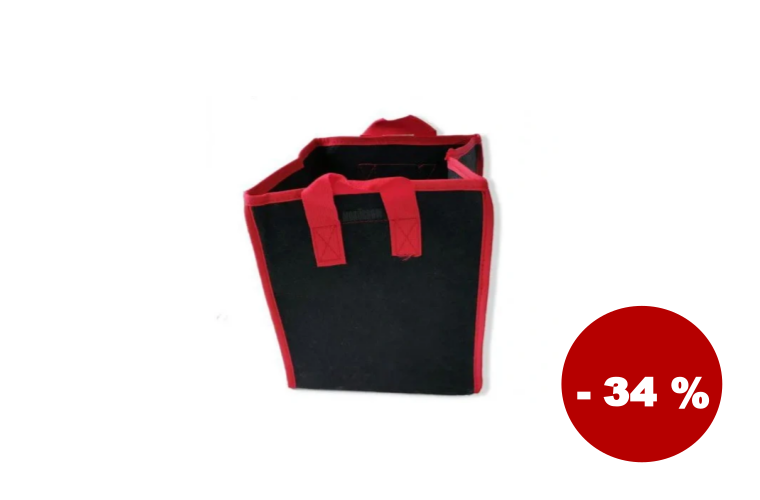 VF čtvercový textilní květináč s uchy, 7L - 59 Kč