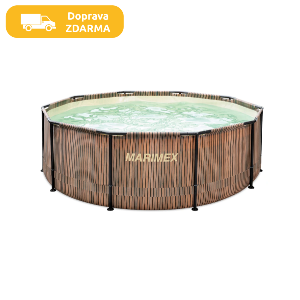 Bazén Marimex Florida 3,05x0,91 m so zabudovaným skimmerom - motív TEAK - 166 €