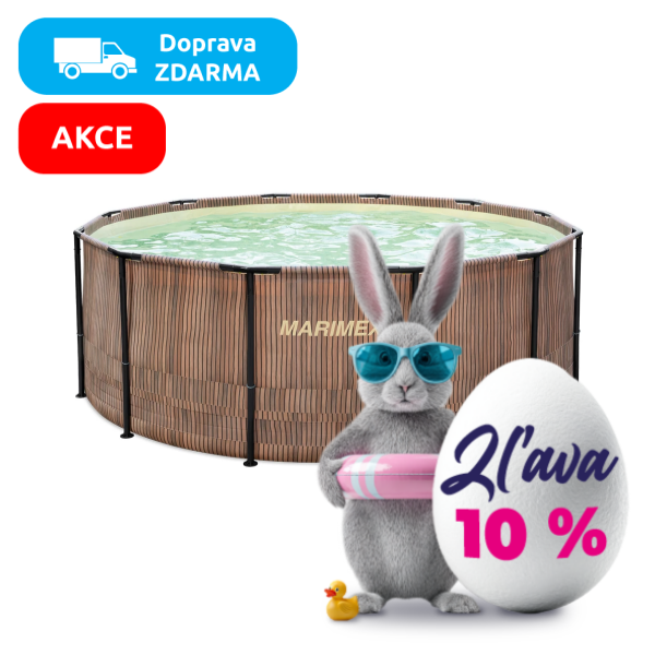 Bazén Marimex Florida 3,66x1,22 m so zabudovaným skimmerom - motív TEAK - 292 €