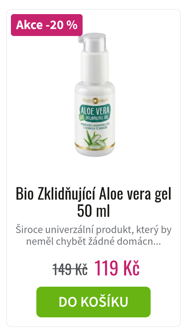 Bio Zklidňující Aloe vera gel 50 ml - 149 Kč