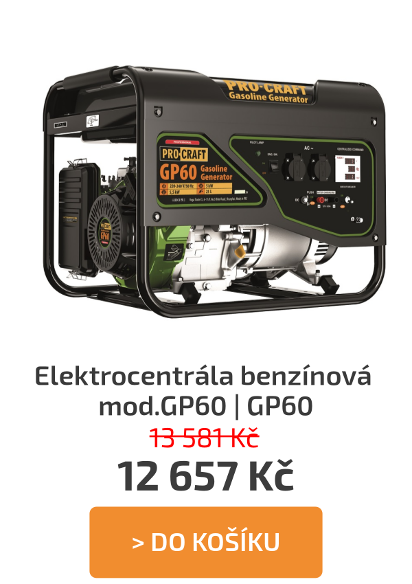 Elektrocentrála benzínová mod.GP60 | GP60 - 13 581 Kč