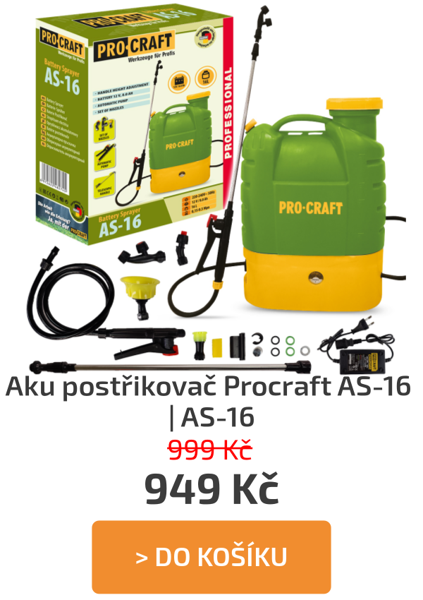 Aku postřikovač Procraft AS-16 | AS-16 - 999 Kč