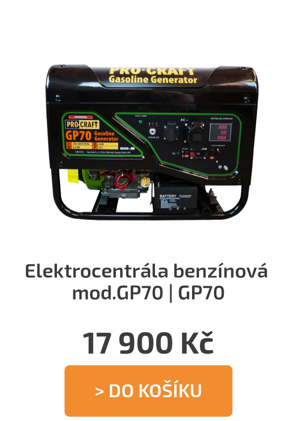 Elektrocentrála benzínová mod.GP70 | GP70 - 17 900 Kč