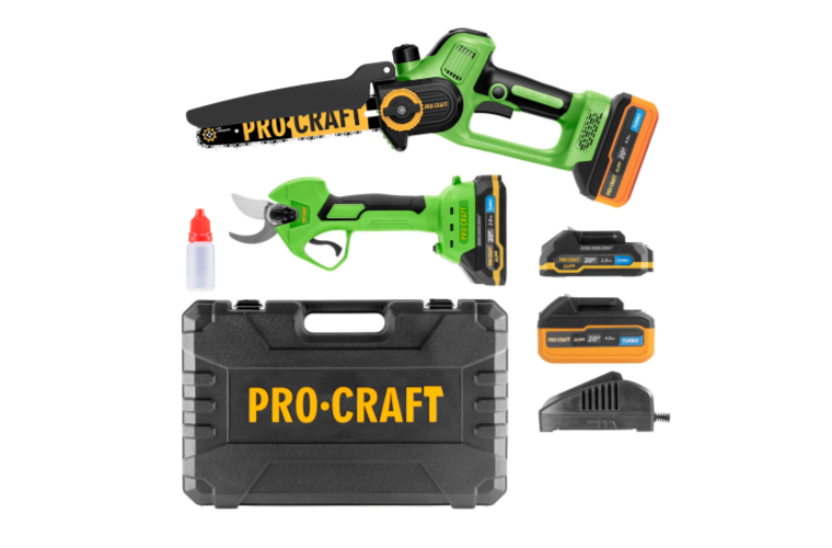 Sada aku ruční pilka a nůžky na větve Procraft PA168SET