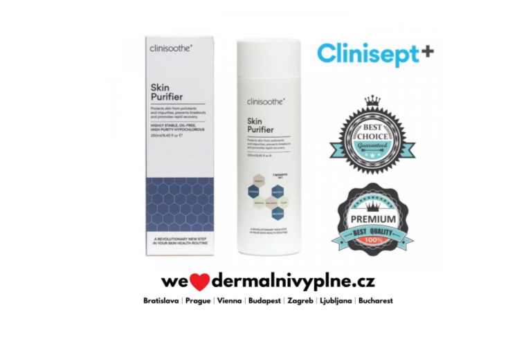 CLINISOOTHE+ SKIN PURIFIER - Unikátní čistící roztok na ochranu pokožky před znečišťujícími látkami a nečistotami, ZABRAŇUJE tvorbě vyrážek a PODPORUJE RYCHLÉ HOJENÍ. 250ml - 273 Kč