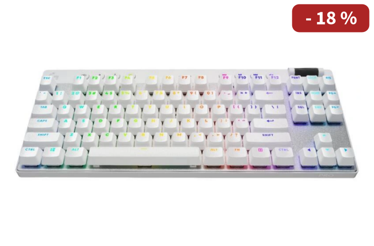 Klávesnice Logitech PRO X TKL Lightspeed - Bílá - 3 999 Kč