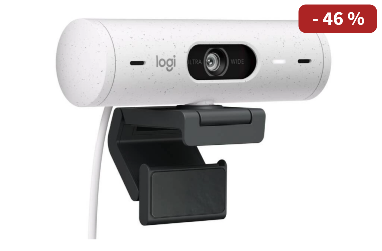 Webkamera Logitech Brio 500 - Bílá - 3 499 Kč