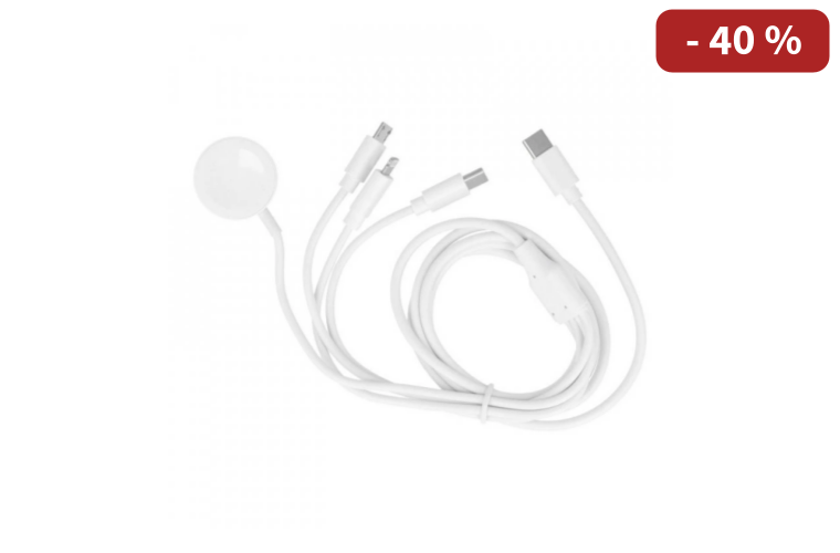 Magnetická nabíječka 4v1 pro Apple Watch, iPhone a Android, 1m - 499 Kč