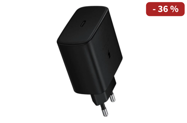 Nabíjecí adaptér/rychlonabíječka 45W PD Charger USB-C - Černá - 470 Kč