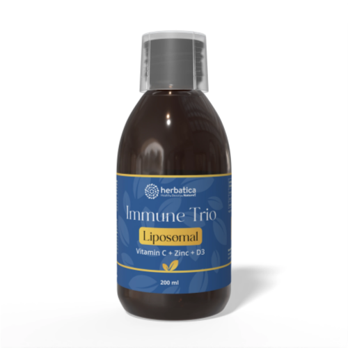 Lipozómás Immunitás Trio (C-vitamin + Cink + D3) – 200 ml – Herbatica - 5 270 Ft