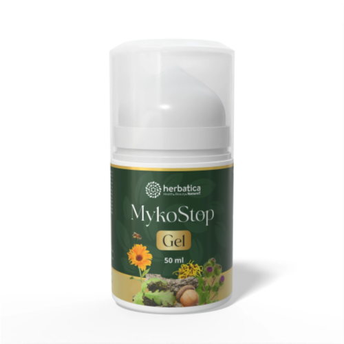 MykoStop Gel – regeneráló gél bőrre és körmökre, gombásodásra hajlamos területekre – 50 ml – Herbatica - 20 210 Ft