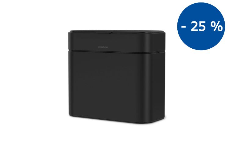 Odpadkový koš Simplehuman na kompostovatelný odpad z kuchyně – 4l, matná černá ocel - 2 099 Kč