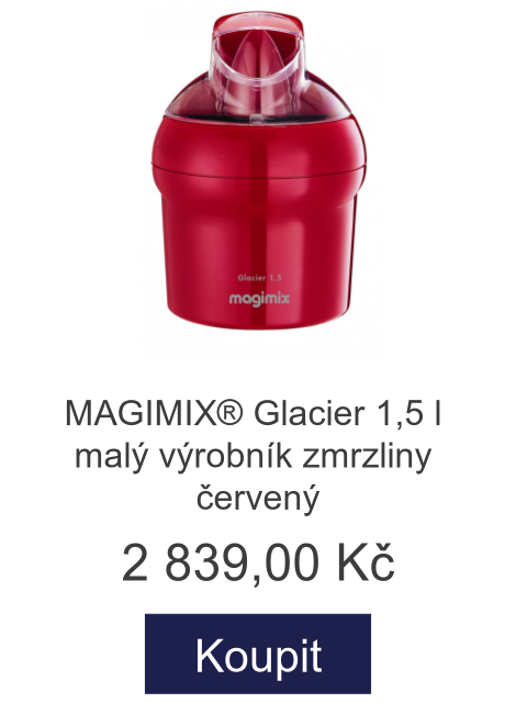 MAGIMIX® Glacier 1,5 l malý výrobník zmrzliny červený - 2 839 Kč
