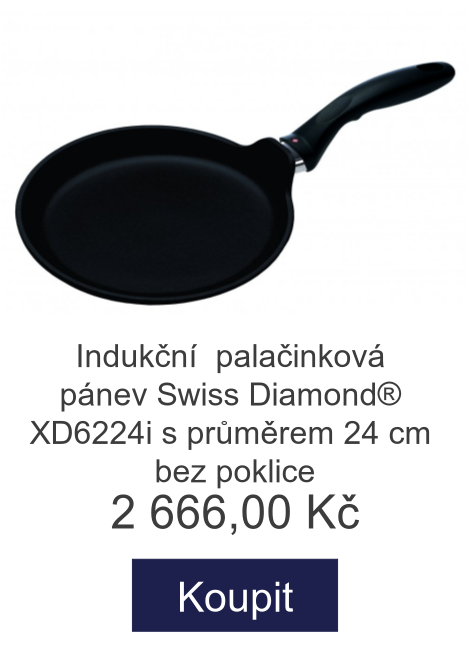 Indukční  palačinková pánev Swiss Diamond® XD6224i s průměrem 24 cm bez poklice - 2 666 Kč