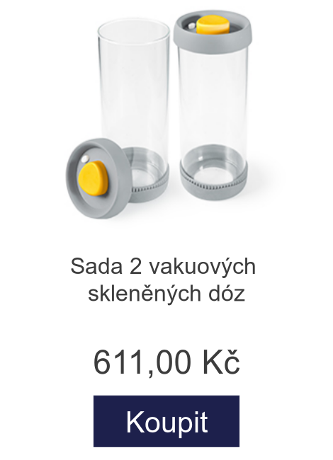 Sada 2 vakuových skleněných dóz - 611 Kč