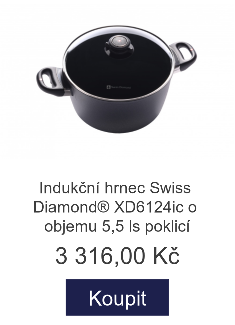 Indukční hrnec Swiss Diamond® XD6124ic o objemu 5,5 ls poklicí - 3 316 Kč