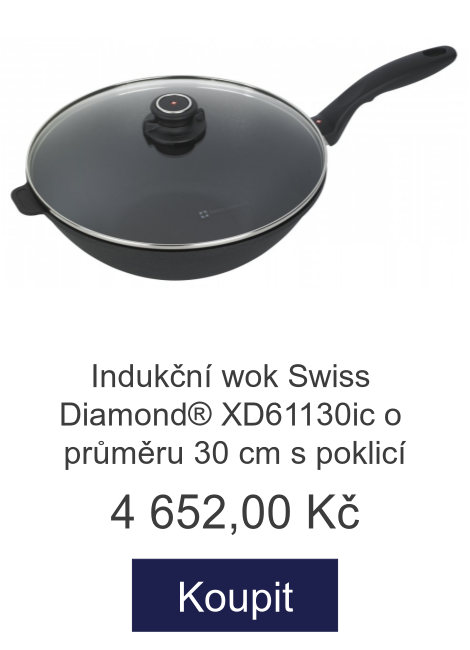 Indukční wok Swiss Diamond® XD61130ic o průměru 30 cm s poklicí - 4 652 Kč