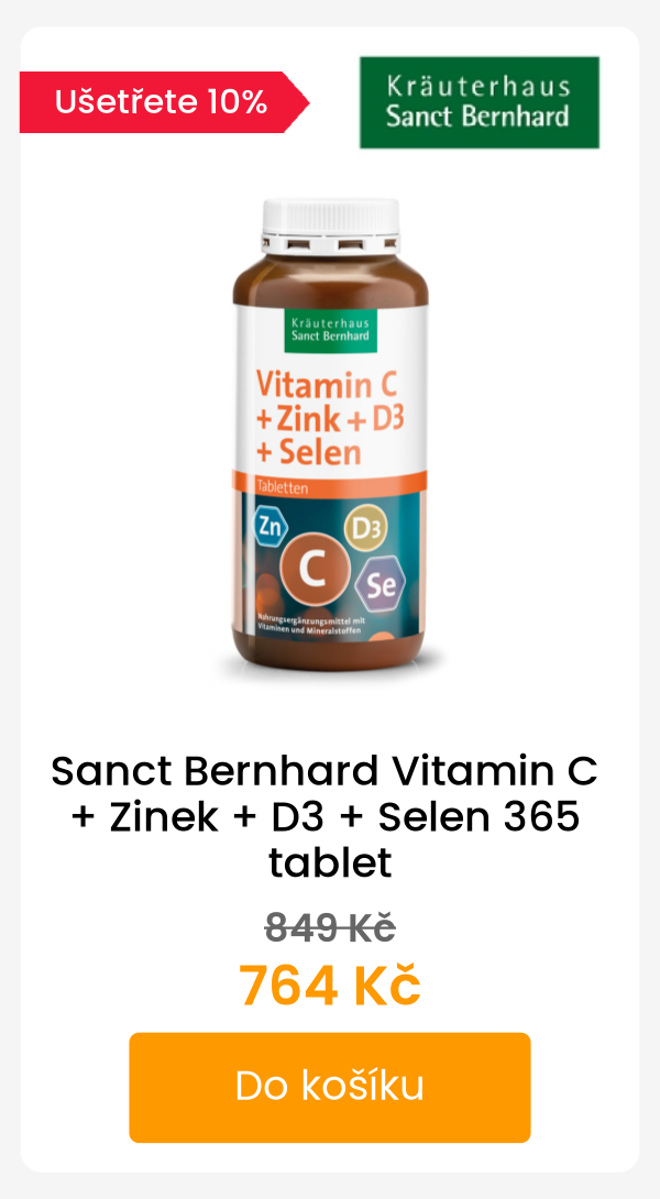 Sanct Bernhard Vitamin C + Zinek + D3 + Selen 365 tablet - 849 Kč