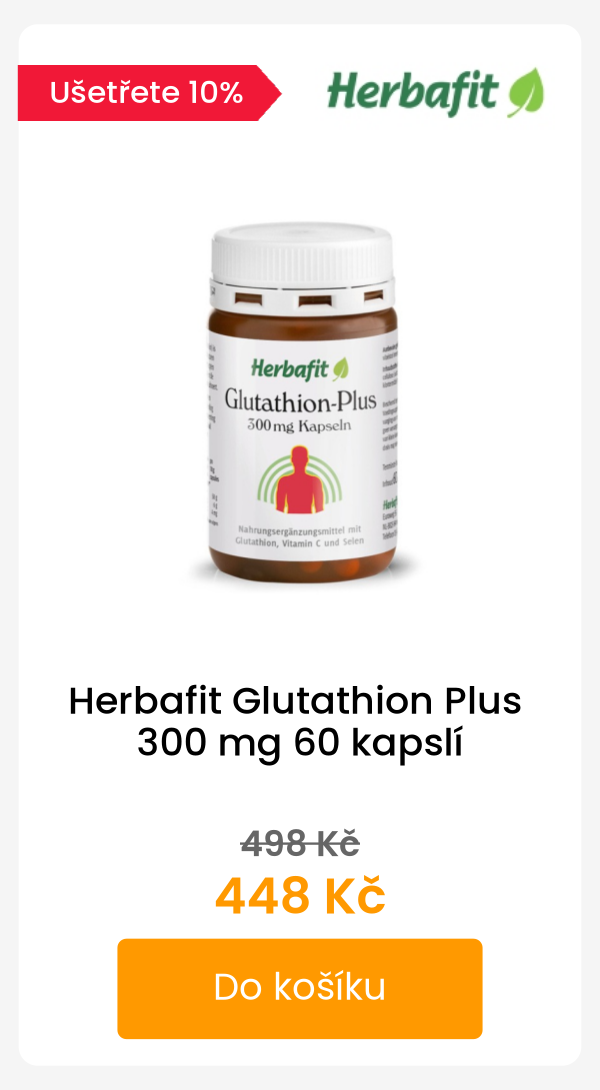Herbafit Glutathion Plus 300 mg 60 kapslí - 498 Kč