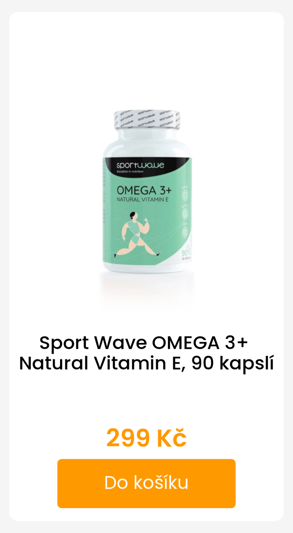 Sport Wave OMEGA 3+ Natural Vitamin E, 90 kapslí - 299 Kč
