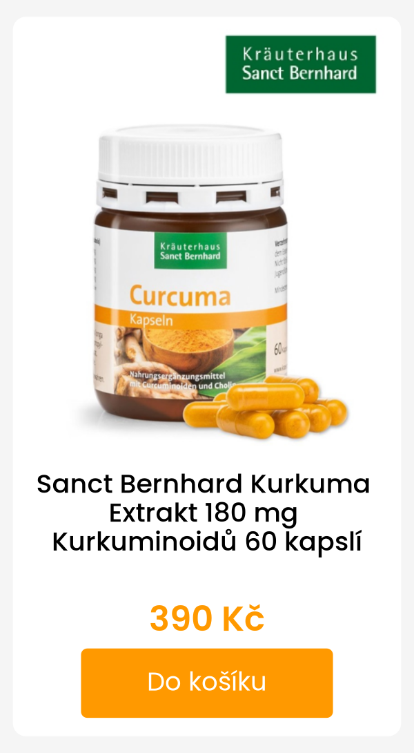 Sanct Bernhard Kurkuma Extrakt 180 mg Kurkuminoidů 60 kapslí - 390 Kč