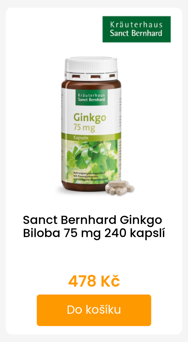 Sanct Bernhard Ginkgo Biloba 75 mg 240 kapslí - 478 Kč
