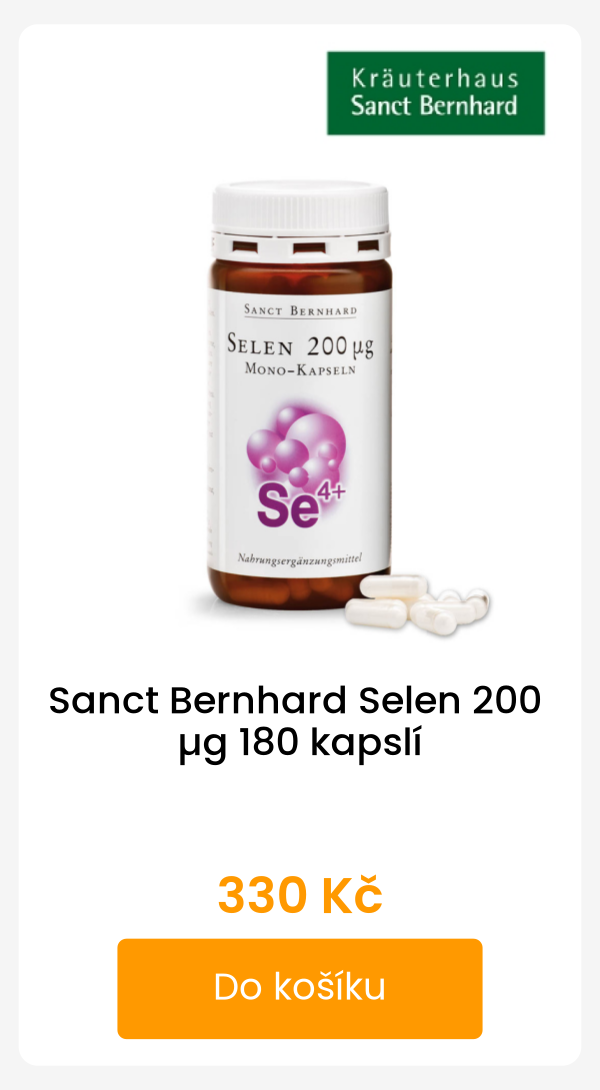 Sanct Bernhard Selen 200 µg 180 kapslí - 330 Kč