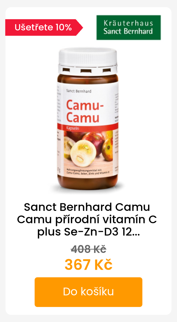 Sanct Bernhard Camu Camu přírodní vitamín C plus Se-Zn-D3 120 kapslí - 408 Kč