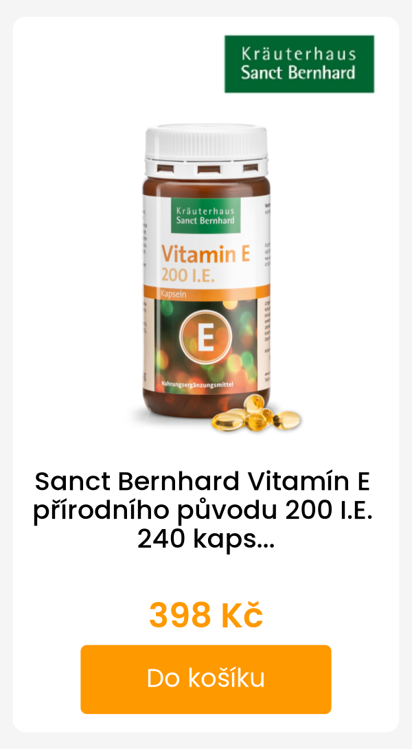 Sanct Bernhard Vitamín E přírodního původu 200 I.E. 240 kapslí - 398 Kč