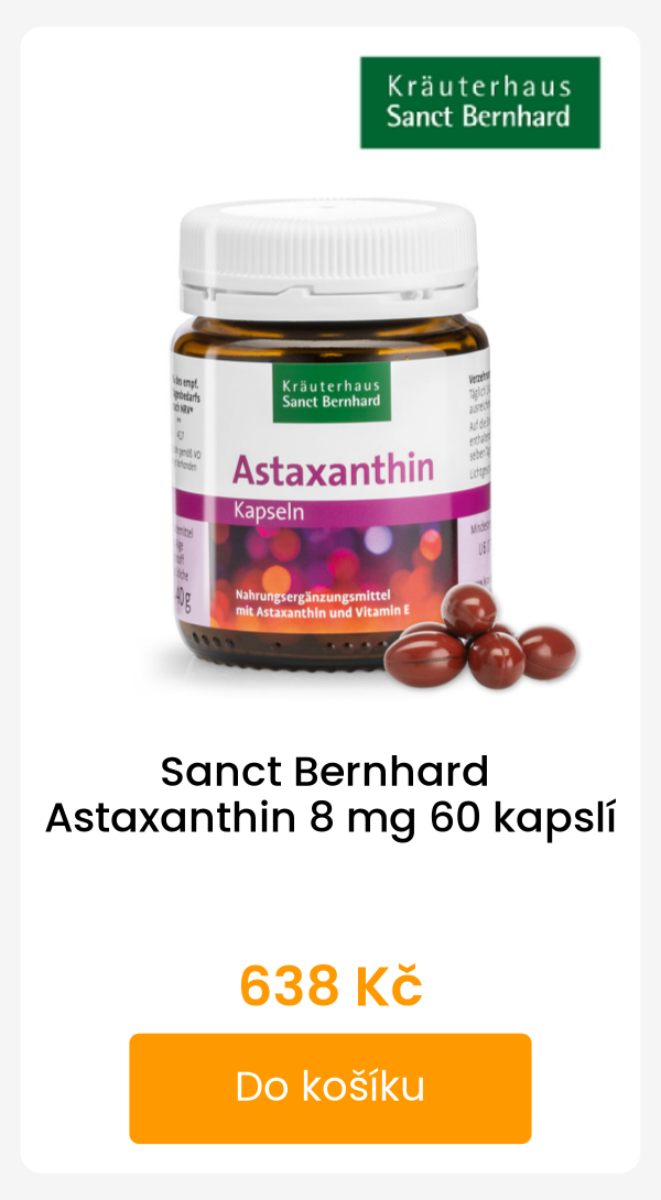 Sanct Bernhard Astaxanthin 8 mg 60 kapslí - 638 Kč
