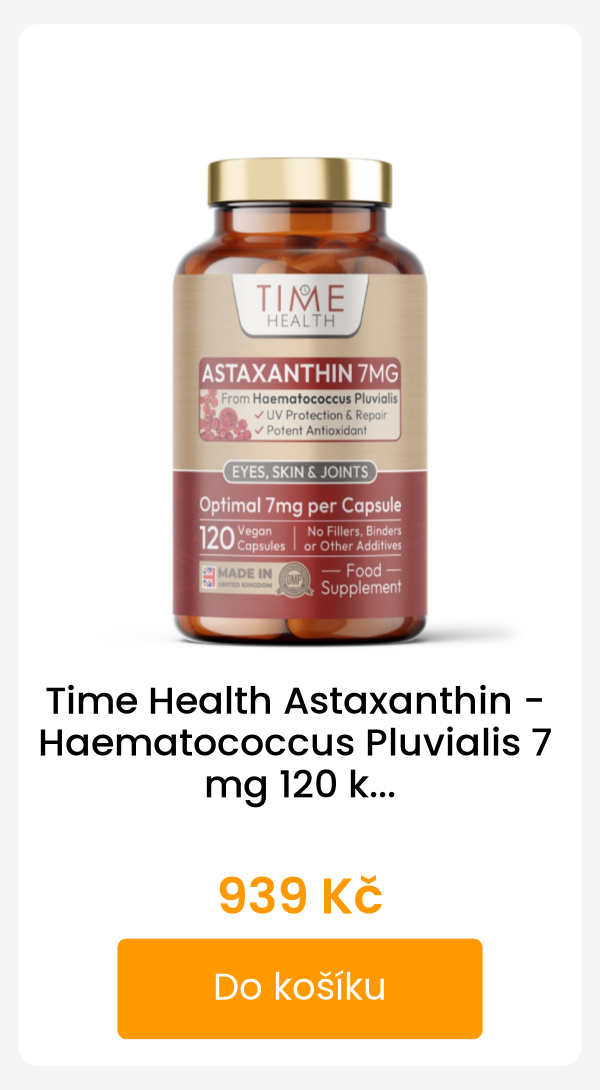 Time Health Astaxanthin - Haematococcus Pluvialis 7 mg 120 kapslí - 939 Kč