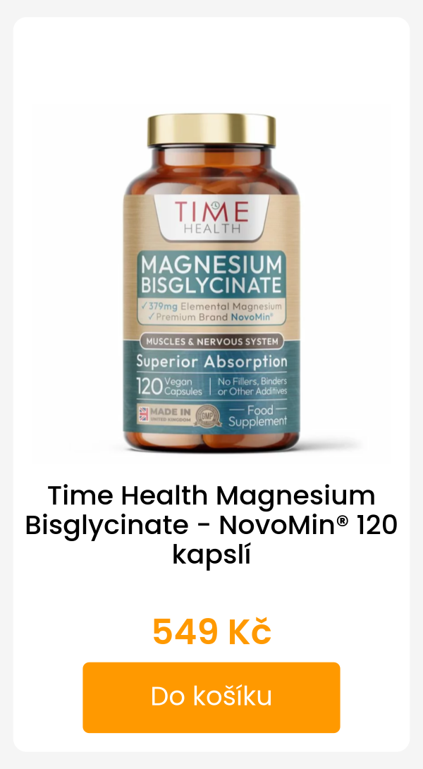 Time Health Magnesium Bisglycinate - NovoMin® 120 kapslí - 549 Kč