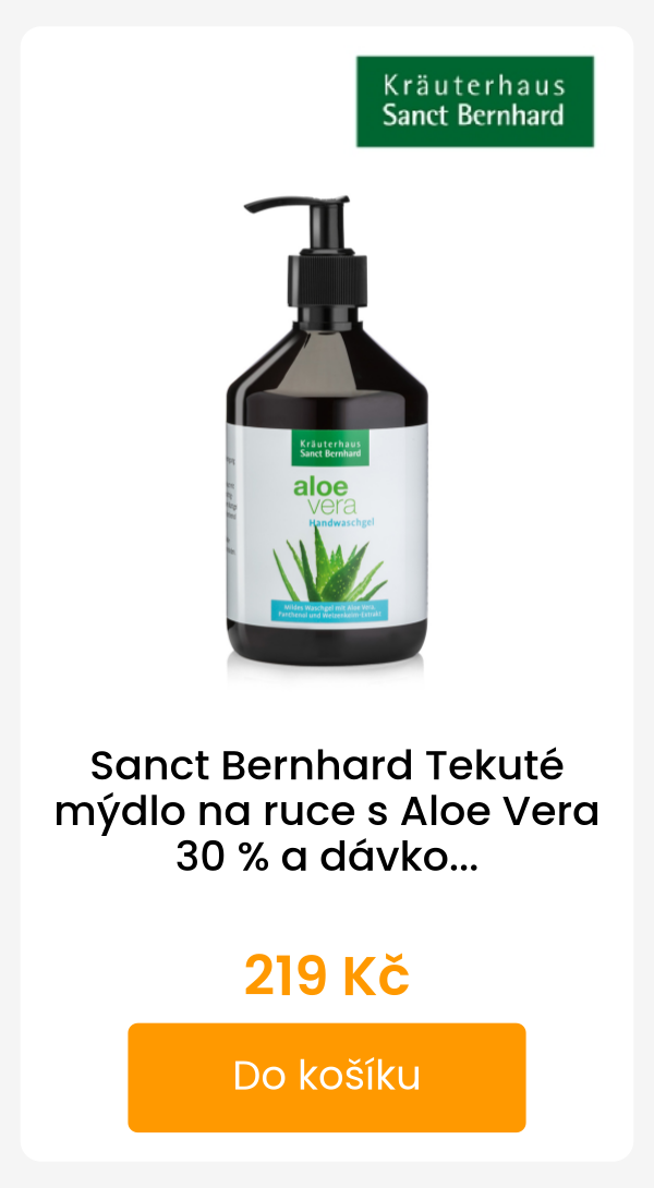Sanct Bernhard Tekuté mýdlo na ruce s Aloe Vera 30 % a dávkovačem 500 ml - 219 Kč
