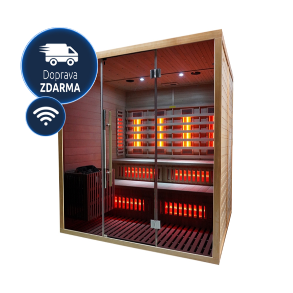 Kombinovaná sauna Marimex UNITE XXL s Wi-Fi (FSC) + saunová kamna - 59 390 Kč