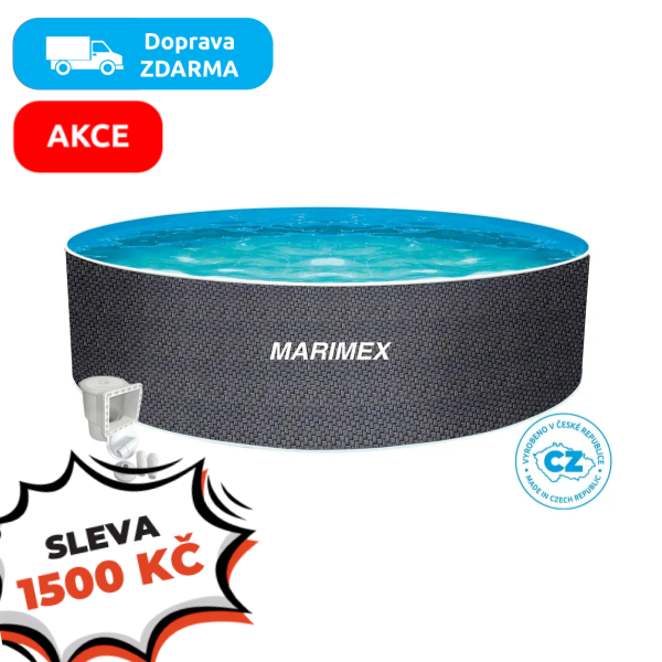 Bazén Marimex Orlando 3,66x1,07 m s příslušenstvím - motiv RATAN - 8 990 Kč
