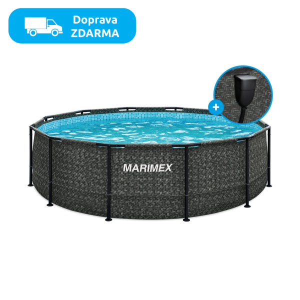 Bazén Marimex Florida 3,66x0,99 m se zabudovaným skimmerem - motiv RATAN - 5 190 Kč