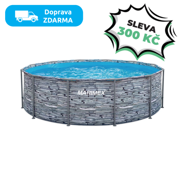 Bazén Marimex Florida 3,66x0,99 m bez příslušenství - motiv KÁMEN - 4 690 Kč