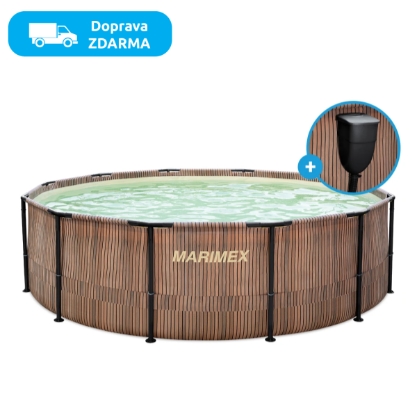 Bazén Marimex Florida 4,57x1,32 m se zabudovaným skimmerem - motiv TEAK - 7 990 Kč