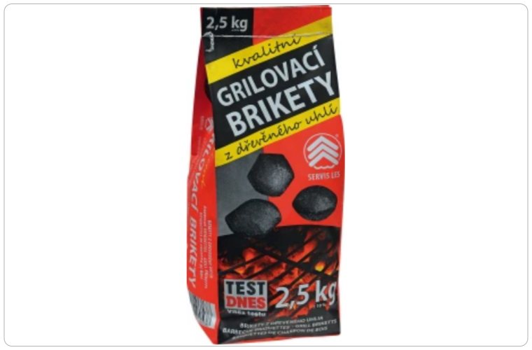 Dřevěné uhlí Servis Les grilovací brikety 2,5 kg - 97 Kč