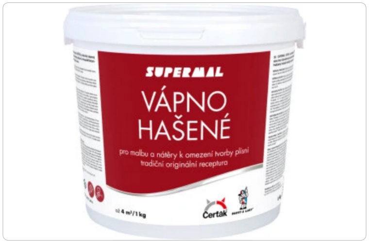 Vápno na bílení, hašená vápenná barva, Čerťák, 6 kg - 165 Kč