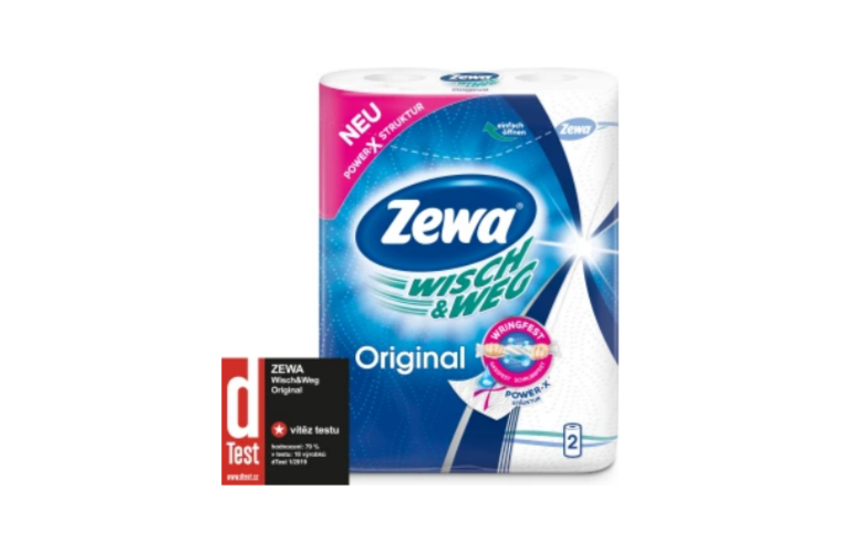 Zewa Wisch & Weg Original 2vrstvé papírové utěrky, 2 × 45 útržků - 50 Kč