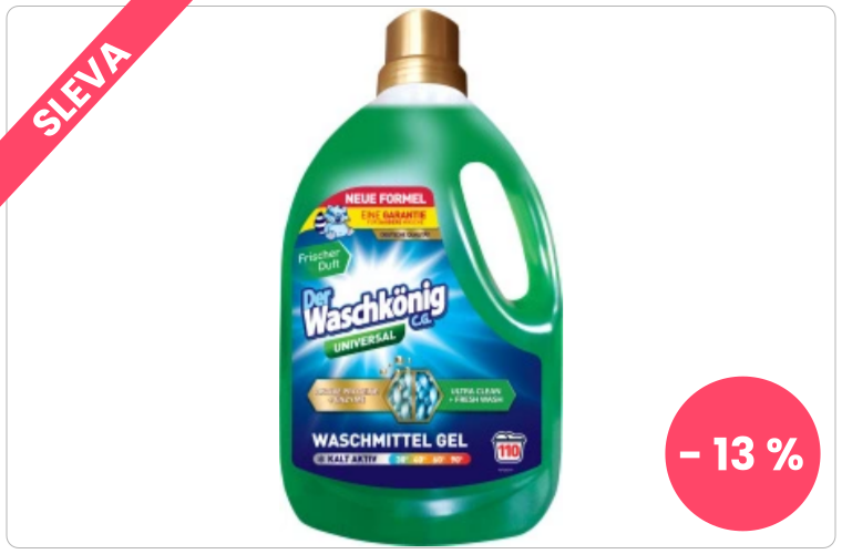 Waschkönig prací gel Universal 110 praní, 3,305 l - 150 Kč