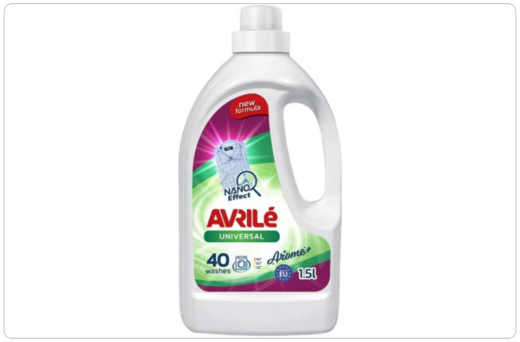 Avrilé Universal prací gel univerzální, 40 praní 1,5 l - 120 Kč