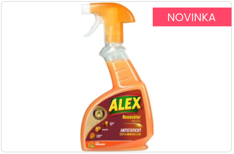 Alex renovátor nábytku antistatický vůně pomeranč, 375 ml - 95 Kč