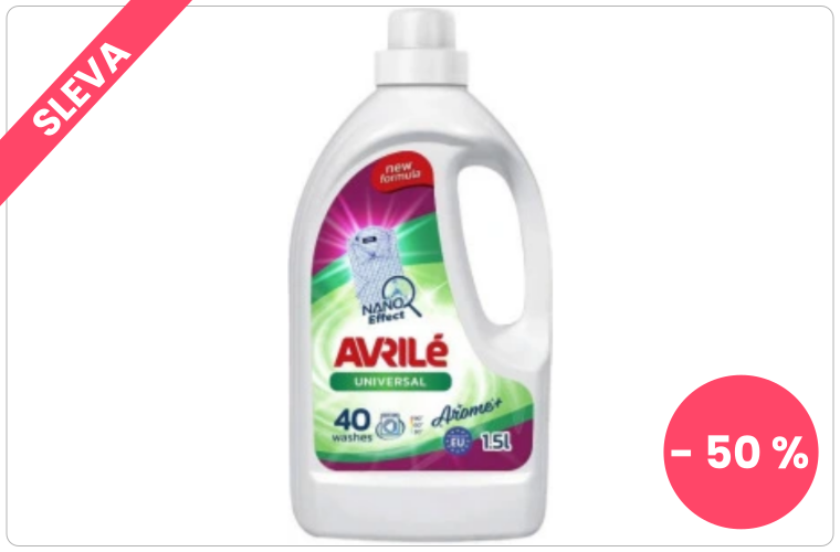 Avrilé Universal prací gel univerzální, 40 praní 1,5 l - 120 Kč
