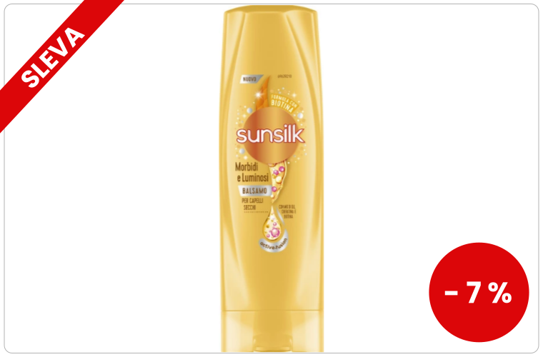 Sunsilk kondicionér pro suché vlasy Morbidi E Luminosi, 200 ml - 75 Kč